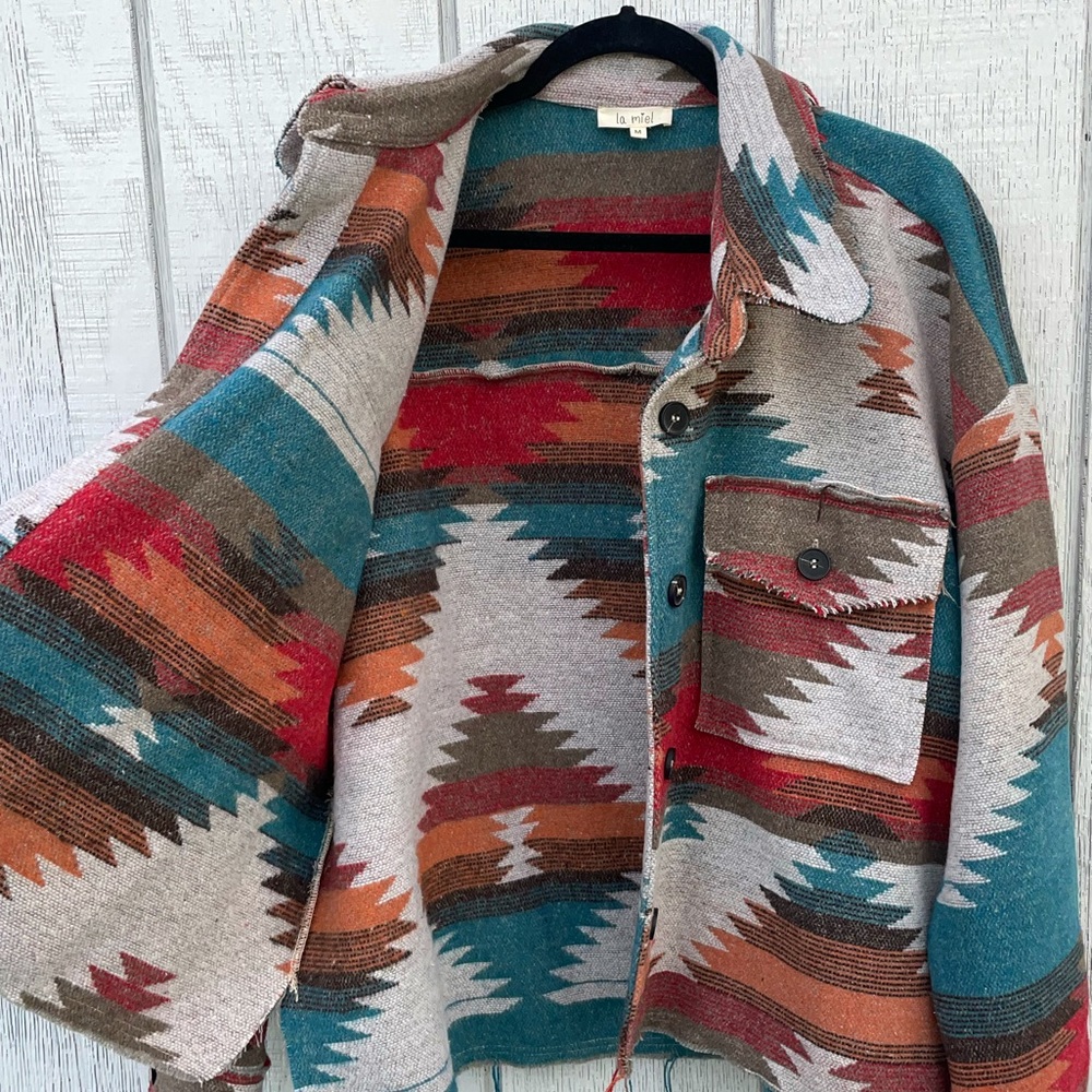 Aztec Print Shacket